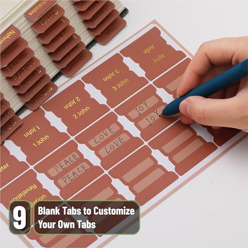 Mr. Pen- Laminated Bible Tabs, 75 pcs, Easy-to-Read & Apply - color: Metallic Gold Lettering 2
