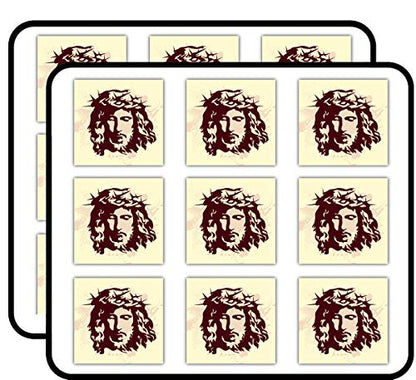 Face of Jesus 2" 18 Pack Planner Calender Scrapbooking Crafting Stickers
