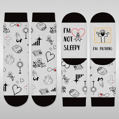 Christian Gifts, Religious Gifts for Men, Bible Verse Pastor Gift, Easter Inspirational Baptism faith Gift, Encouragement Birthday Presents, Christian Jesus Socks