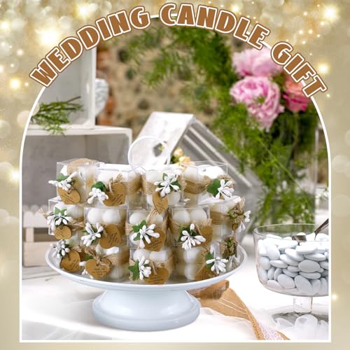 MTLEE 30 Sets Mini Bubble Candles Party Favors DIY Gift Set,White - color: White