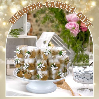 MTLEE 30 Sets Mini Bubble Candles Party Favors DIY Gift Set,White - color: White