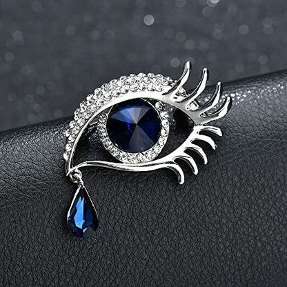 Comelyjewel Premium Quality Personality Tear of Angel Rhinestone Brooch Pin Covered Scarves Shawl Clip for Women Ladies