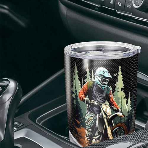 DORRIS Personalized Motorcycle Tumbler with Lid 20oz 30oz Stainless Steel Insulated Cups Travel Coffee Mug Gifts for Men Women Biker Husband Wife Birthday - color: Biker