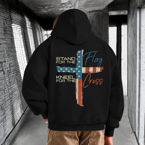 Christian Hoodies for Men God Jesus Cross Faith Religious Christ Hoodie - color: Black1, size: Medium