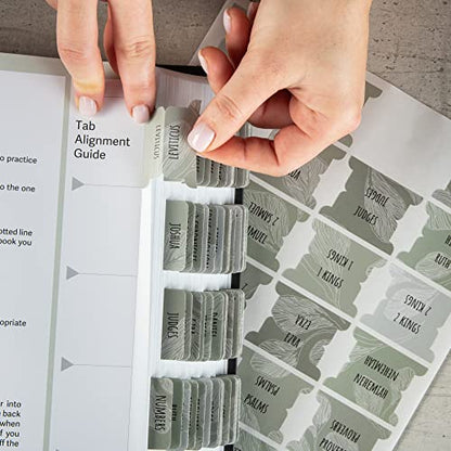 DiverseBee Laminated Bible Tabs for Women and Men (Sage Theme) - color: Sage