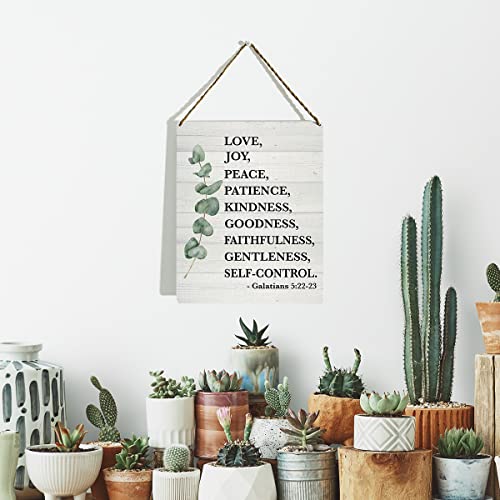KongMoTree Fruit of the Spirit Wall Art Sign, Fruit of the Spirit Sign, Bible Verse Sign, Farmhouse Scripture Wall Decor, Galatians 5:22-23, Christian Gifts, 8x10 Inches - color: Galatians 5:22-23.