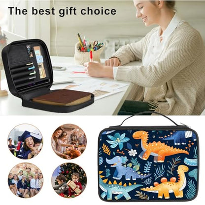 Bible Cover for Women Kids, Bible Carrying Case Church Bag Bible Protective with Zippered Back Pocket, Gift for Adults Lady Women Men, Dinosaur Pattern - color: Dinosaur Pattern