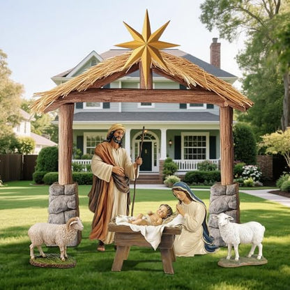 6 Pcs Christmas Nativity Scene Set 81" Tall Outdoor Nativity Scene