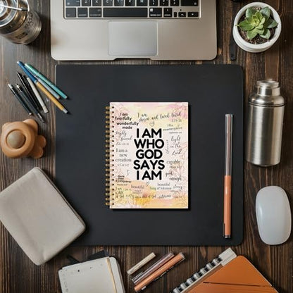Inspirational Christian Spiral Notebook Journal, Christian Gifts for Women Faith, God Says I Am Bible Verse Notebook Journal for School Office Supplies, 5.5 x 8.3 Inch - color: 17Child