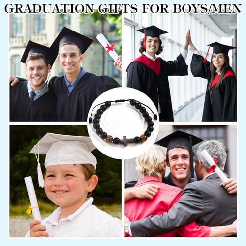 EFVISD Cross Bracelet Gifts for Boys Girls Christian Religious Gifts - color: Graduation