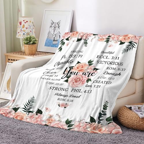 kituzol Christian Gifts for Women, Religious Gifts, Catholic Gifts, Inspirational Gifts, God Christmas Spiritual Gifts Blanket 50"X 60" - color: White-christian