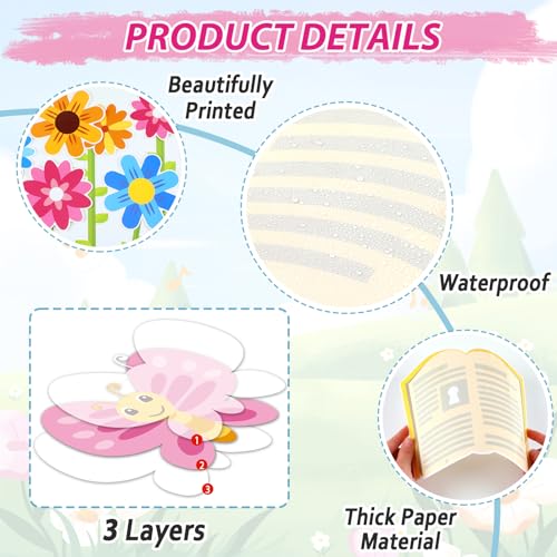 gisgfim Spring Reading Bulletin Board Decorations Set Classroom Spring Into Reading Bulletin Board Butterflies Flowers Cutouts Bulletin Board Borders Decor for School Library Chalkboard Wall(Spring) - style: Spring Reading