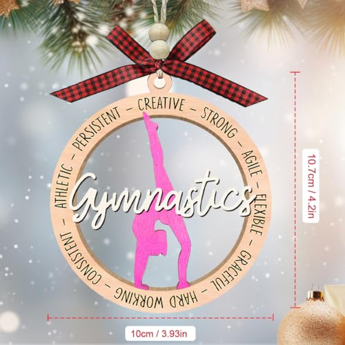 Gymnastics Ornament for Girl, Gymnast Ornaments for Christmas Tree - Gymnastics Gifts for Girls, Coach, Gymnast Gifts for Girls 4-12 - style: Gymnastics