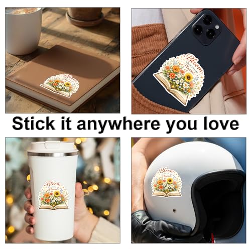 [3pcs] Bloom Where You are Planted Sticker Vinyl Waterproof Decal - color: Bloom