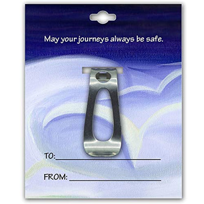 Cathedral Art (Abbey & CA Gift) Traveler's Prayer Cross Sun Visor Clip for Anniversary