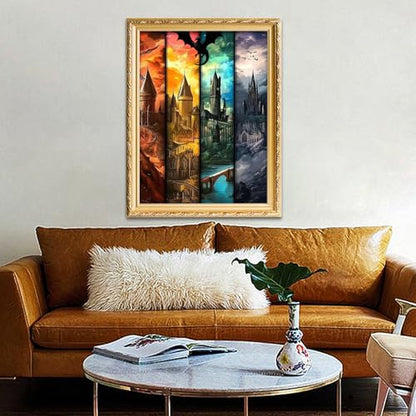 Castle Diamond Art Kits for Adults, Diamond Painting Kits for Beginner - color: JOJO-DP70
