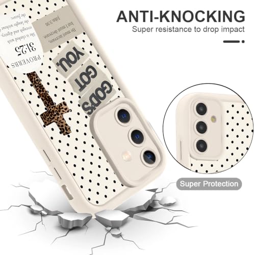 Christian Case for Samsung Galaxy S25 5G Jesus, God Aesthetic Cheetah Bible Verse Polka Dot Cross Pattern, Leopard Print Design Phone Cover, Soft TPU Protective Shell for Samsung S25 6,2" - color: Bible Verse