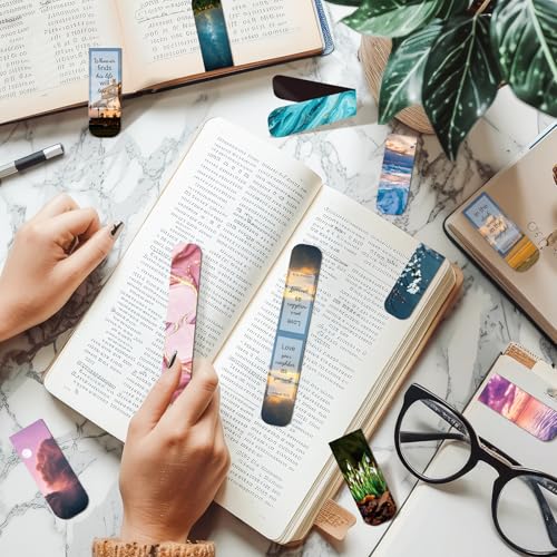 Bible Magnetic Bookmarks Christian Scenery Magnet Bookmark Clips - color: 100-bible & Without Bible