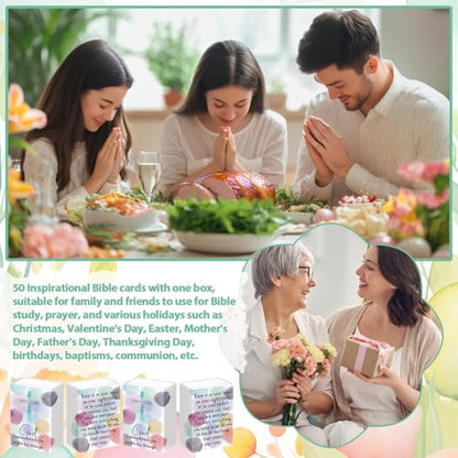 Tinlade 20 Sets 1000 Pcs Christian Bible Verse Cards with Scripture Boxes - style: Stylish