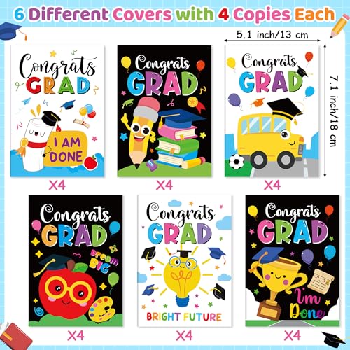Bulk Graduation Coloring Books - 24 Pcs Kindergarten Graduate Mini DIY Books for Kid Preschool Congrats Grad Coloring Booklet for School Grad Ceremony Party Favor School Classroom Gift Goodies Stuffer - style: Kindergarten Graduation