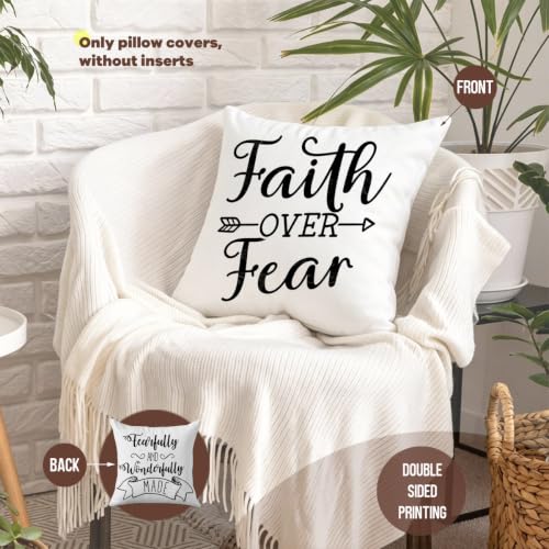Affirmations Christian Gifts Throw Pillow Covers Bible Pillow Covers 18x18 - color: Faith02