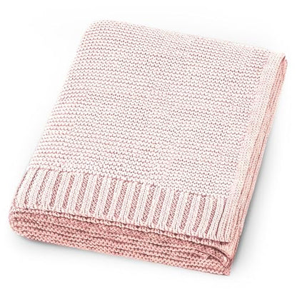 Organic Baby Blanket – 100% Organic Cotton | Ultra-Soft Breathable Newborn Receiving Blanket | Hypoallergenic, Chemical-Free | Unisex Baby Gift | 30x40 Inches (Pink) - color: Pink