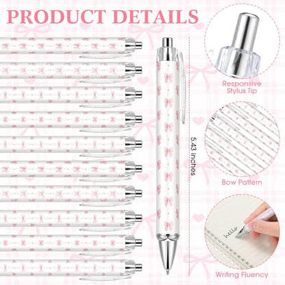 Resurhang 10 Set Christ Bow English Spiral Notebook Pen Set Bulk for Women - style: English