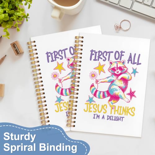 Funny Christian Raccoon Meme Notebook Journal for Women, 5.5x8.3 - color: white-Funny Christian Raccoon