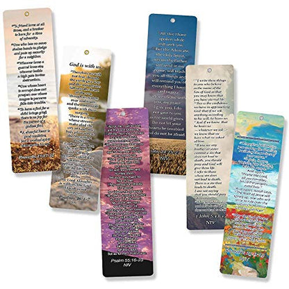NewEights Christian Bookmarks Cards with Popular Inspirational (Pack of 60)