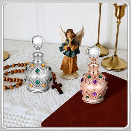 Mifoci 2 Pcs Anointing Oil Bottles for Prayer Holy Oil, Pink,White - color: Pink,White