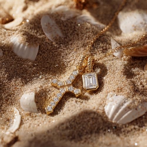 Gold Cross Necklace for Women: 14K Gold Plated Dainty Cross Pendant Non-Tarnish Necklace, Faith Crucifix Chain Jewelry, Elegant Religious Gifts - style: Arrow Cross