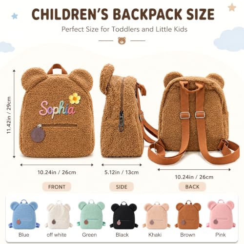 Personalized Toddler Backpack for Girls Boys with Optional Lunch Bag Set - color: Pink Style 2