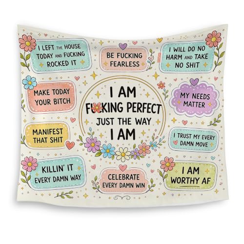 HUGANE Funny Inspirational Tapestry Wall Decor 50x60 Inch - color: colour-14