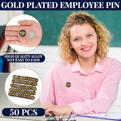 Ceenna 50 Pcs Employee of the Month Star Lapel Pins, Great Job - style: Great Job