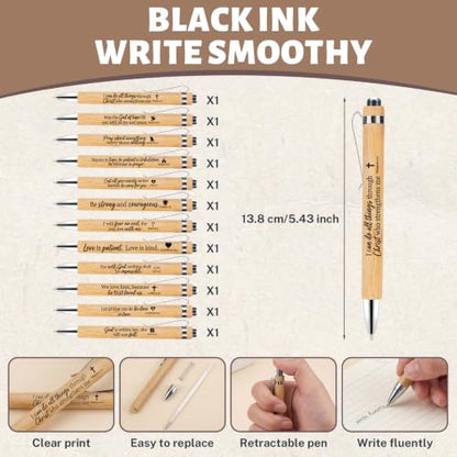Sprial Notebooks with Pens Bulk, 24 Pack, 5.5 x 4.7 Inch Christian - color: Christ [12 pcs]