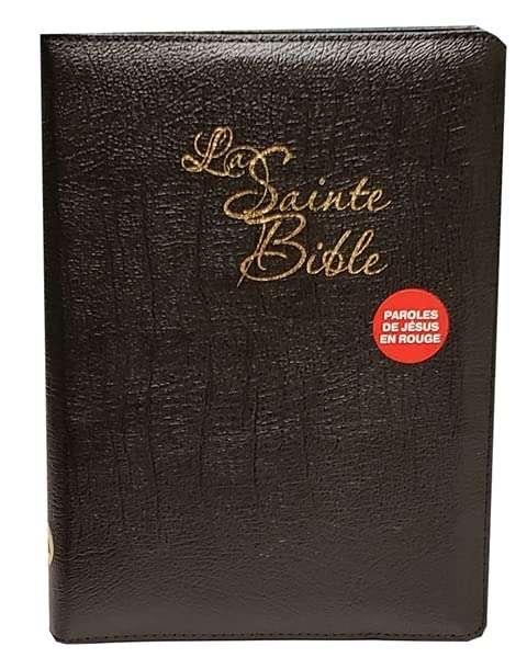 French Bible, Large Print, Leather, Zipper, Thumb Index. Segond 1910, fermeture éclair