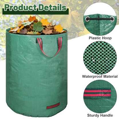 Dntorx 72 Gallon Reusable Yard Waste Bags, 2 Pack Lawn Leaf Bags - size: 1 Count (Pack of 2)