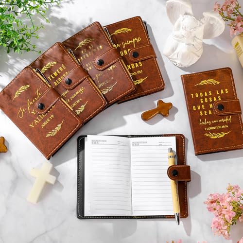 Spakon 20 Pcs Christian Prayer Journals with Pens, Spanish Leaves - style: Spanish Leaves