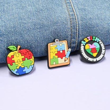 Cute Pins Bulk,Funny Backpack Pin Lapel Badge Pins Set for Jackets,Hats - style: Autism-30PCS