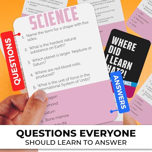 Trivia Card Games for Adults — Family Board Games for Teens and Adults - color: 3. Science