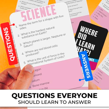 Trivia Card Games for Adults — Family Board Games for Teens and Adults - color: 3. Science