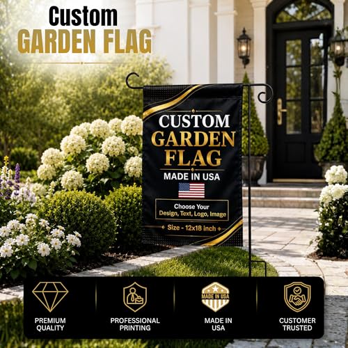 Personalized custom garden flags for outside by BCB 12x18, Printed in USA - color: Garden Flag