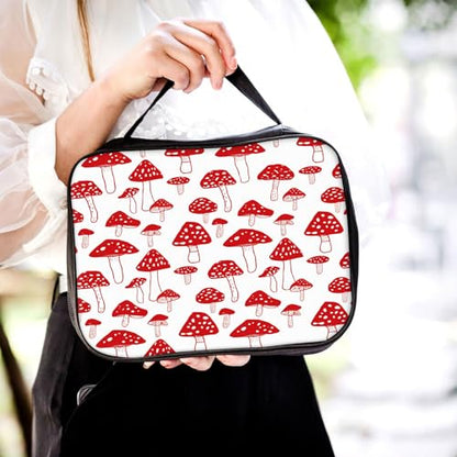 Bible Cover for Women Kids, Bible Carrying Case Church Bag Bible Protective with Zippered Back Pocket, Gift for Adults Lady Women Men, Red Mushrooms - color: Red Mushrooms