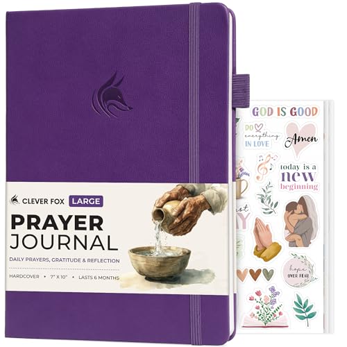 Clever Fox Prayer Journal with Prompts, Bible, Women, Teen, B5 Purple - color: Purple, size: Smaller than A4 (7" x 10")