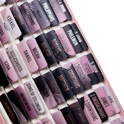 UPAFEXXI-Bible Tabs for Women and Men, 3D Gold Foil Embossed Lettering - color: Pink4