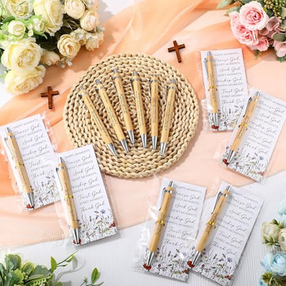 Supervitae 24 Sets Christmas Bible Verse Pens with Cards for Women