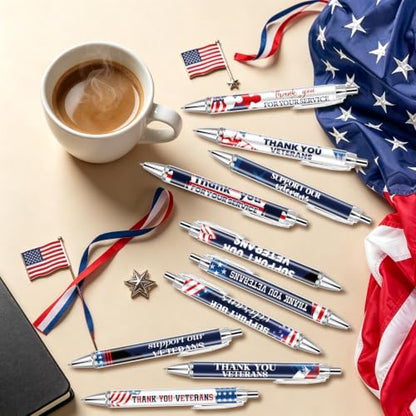 30 Pcs Veteran Day Ballpoint Pens Patriotic Pens Veterans Gifts Bulk - style: Veteran