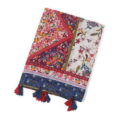 Yeieeo Boho Scarf for Women Lightweight Floral Printed Scarf Fall Winter Fashion Fringed Shawl - color: Floral 11