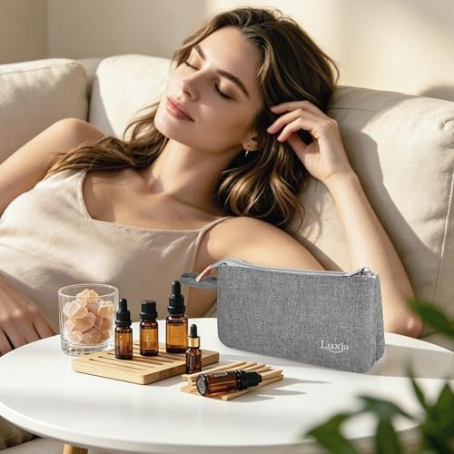 LUXJA Essential Oil Carrying Bag Holds 9 Bottles, Gray - color: Gray, size: double-layer: hold 9 bottles