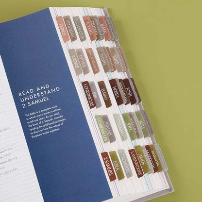 Laminated Bible Tabs, Reposition Large Print Stickers, Easy to Read and Apply Bible Tabs for Women and Man (Earth Tone) - color: Earth Tone